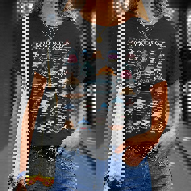 サメの種類 面白いサメの顔 サメの恋人 キッズ 先生 Tシャツ 彼女への贈り物