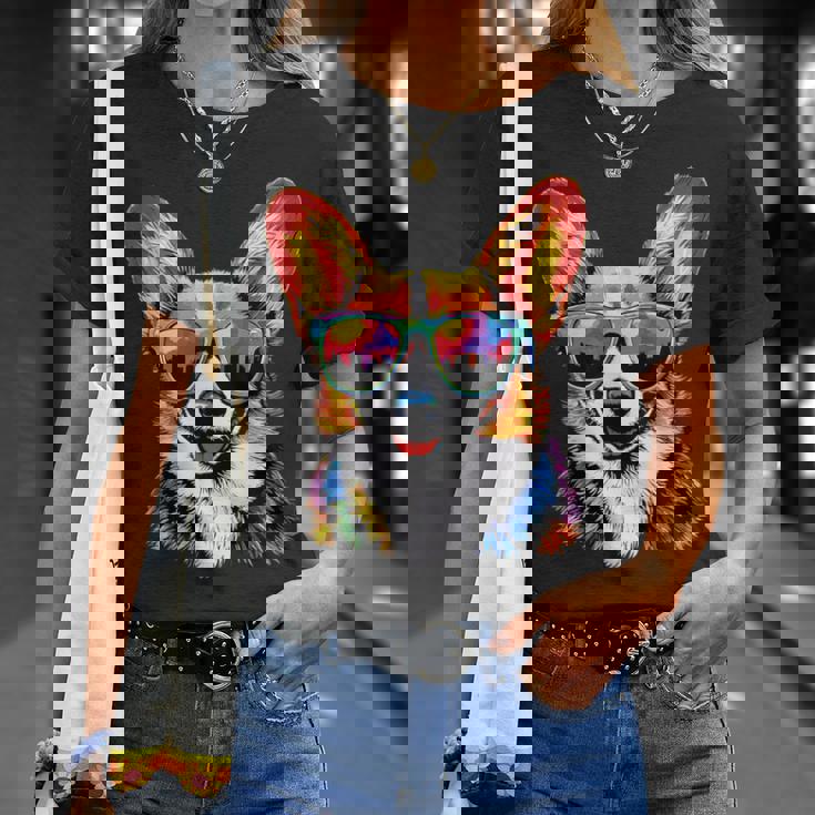 サングラスとコーギー ウェルシュ・コーギー犬 甘いウェルシュ・コーギー Tシャツ 彼女への贈り物