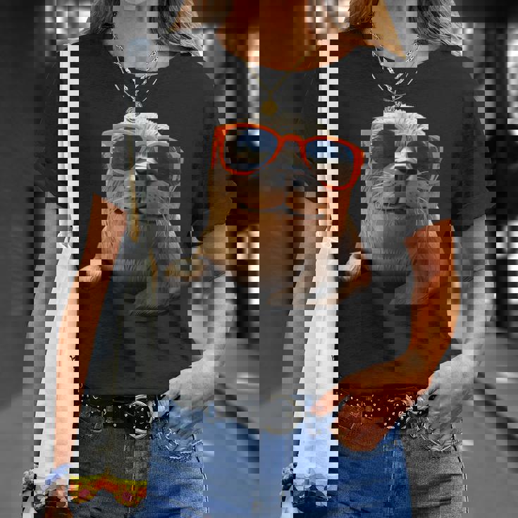 サングラスをかけたアザラシ かわいいアザラシ Tシャツ 彼女への贈り物