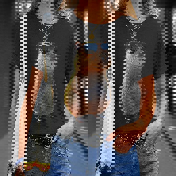 サングラスをかけたカピバラ Be Capy カピバラ げっ歯類 Capybara Tシャツ 彼女への贈り物