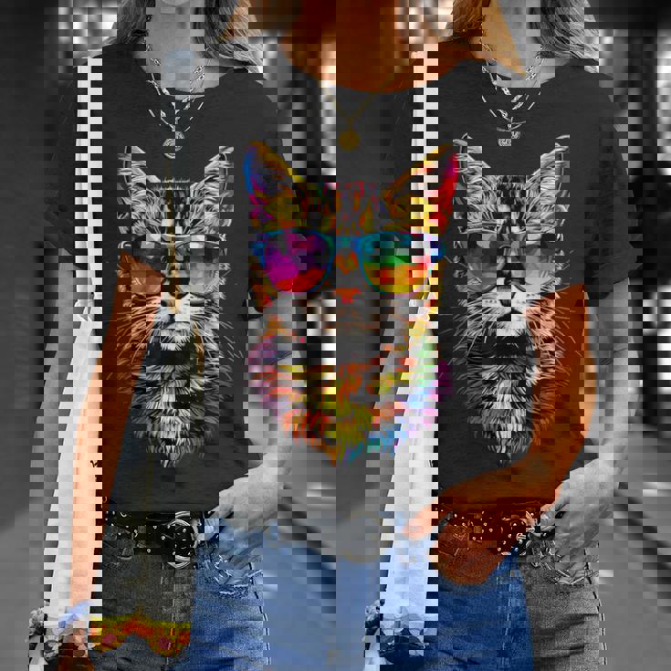 サングラスをかけたベンガル猫 レオパデット かわいいベンガル猫 Tシャツ 彼女への贈り物