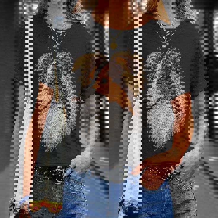 シェットランド・シープドッグ かわいい子犬の顔 犬好き ペット飼い主 Tシャツ 彼女への贈り物