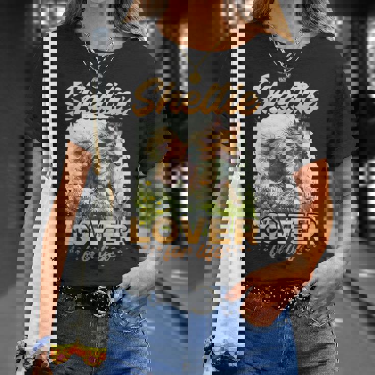 シェットランド・シープドッグ・ドッグ・シェルティー-シェルティ・ラヴァー・フォー・ライフ Tシャツ 彼女への贈り物