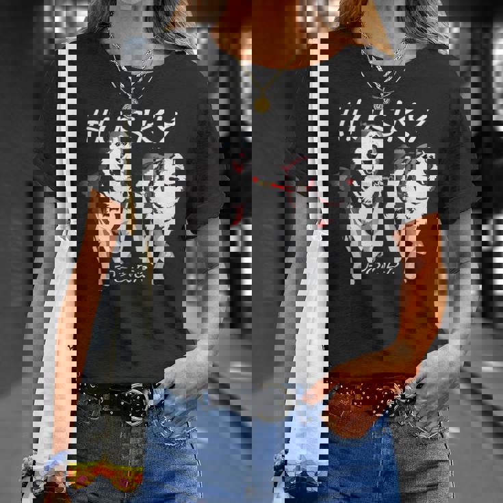 シベリアンハスキーパワーすごいかわいいハスキー Tシャツ 彼女への贈り物