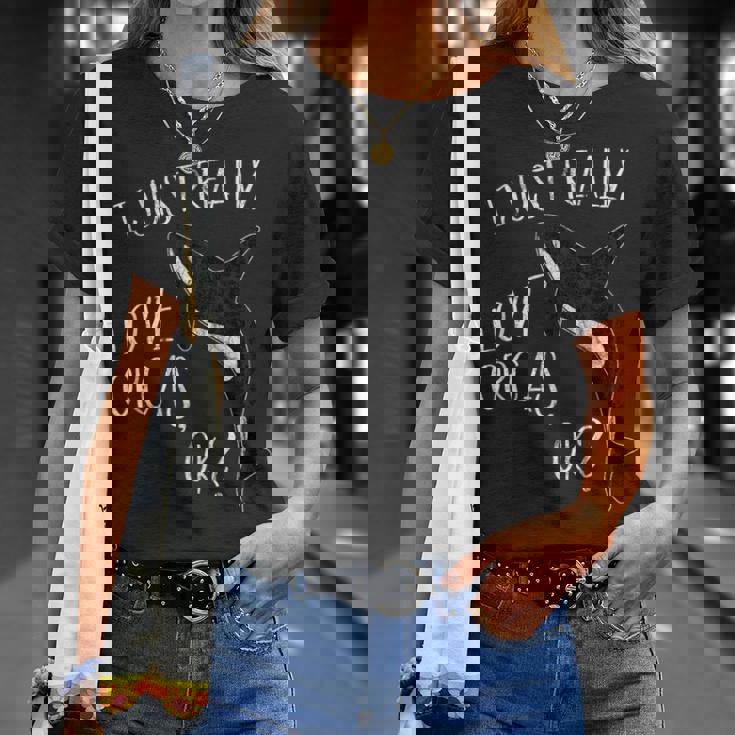 シャチが好きなだけなんだシャチ Tシャツ 彼女への贈り物