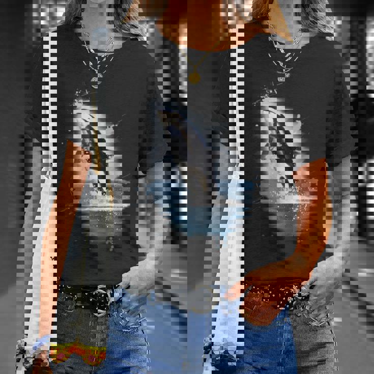 シャチとシャチのギフト Tシャツ 彼女への贈り物