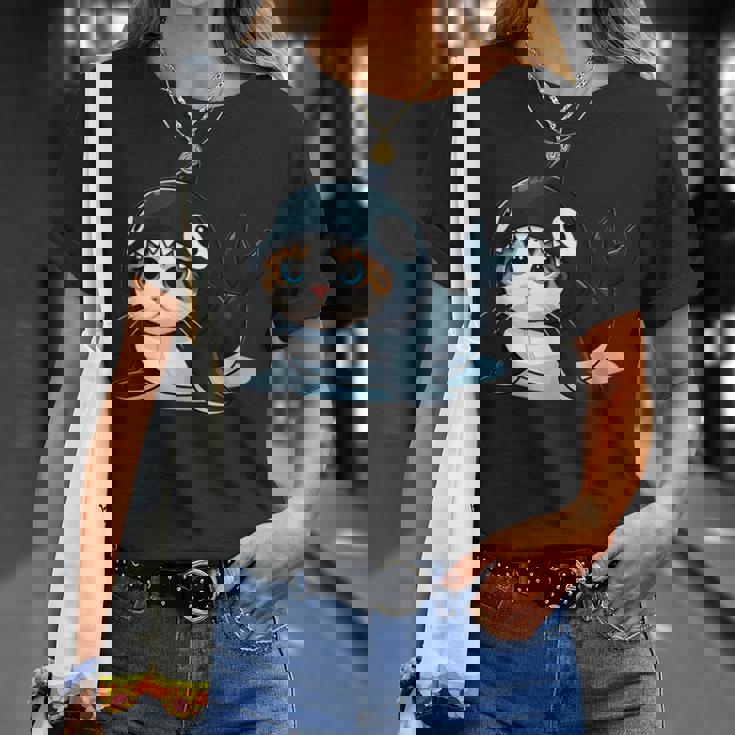 シャチの猫 コスチューム Tシャツ 彼女への贈り物