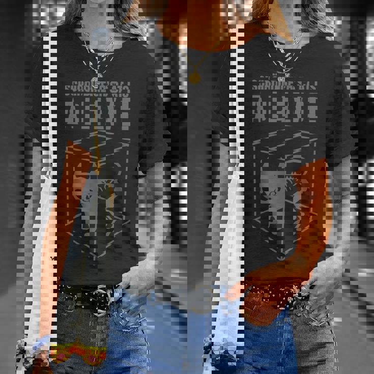 シュレディンガーの猫はアデレーヴデ-Art1 Wt-Trans Tシャツ 彼女への贈り物