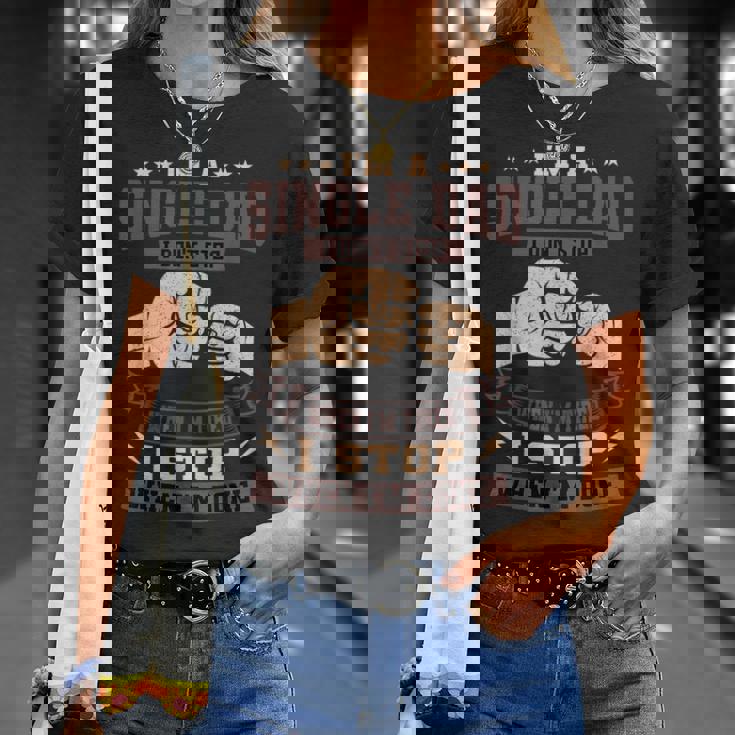 シングルパパ唯一の親ソロペアレントフッドローン・ファーザー Tシャツ 彼女への贈り物