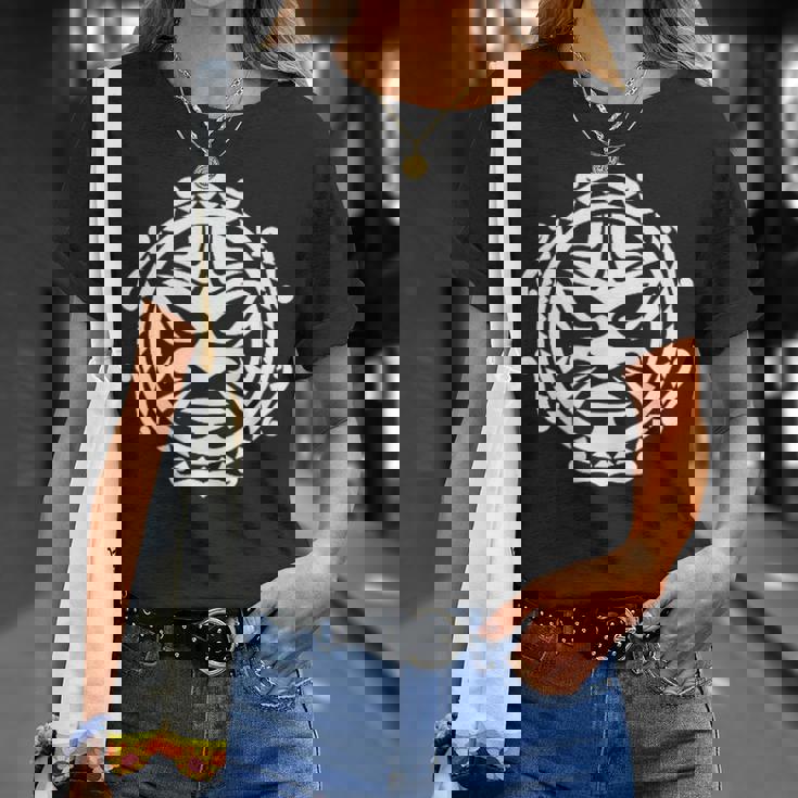 シンボル ハカ マスク カルチャー マオリ族 ニュージーランド Tシャツ 彼女への贈り物