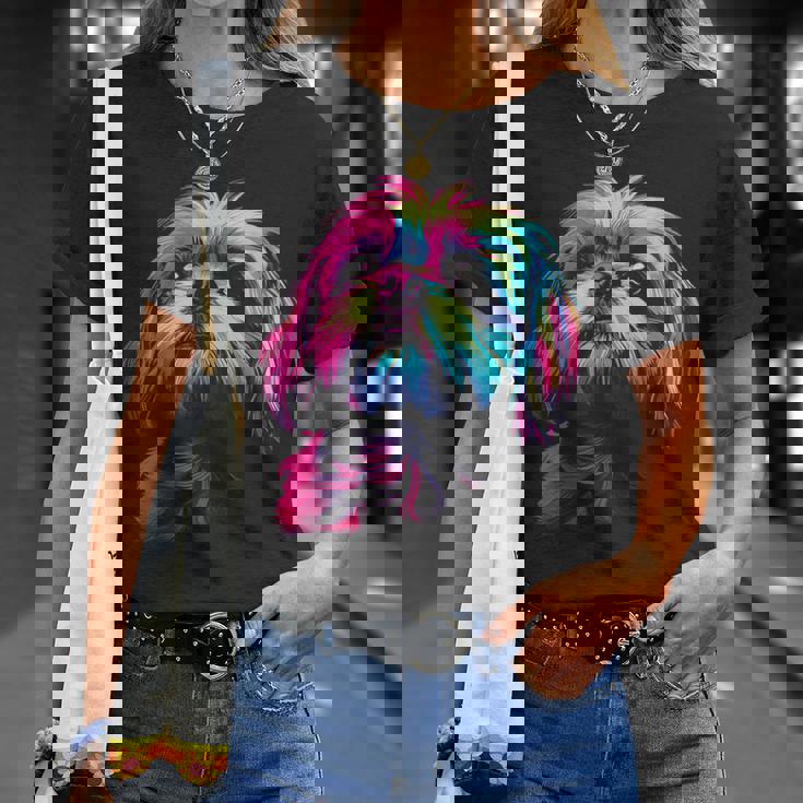 シーズー グラフィック ペット イラスト 犬 シーズー Tシャツ 彼女への贈り物