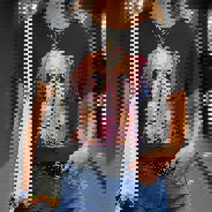 シーズー ボバティー バブルティー アニメ カワイイ 犬 Tシャツ 彼女への贈り物