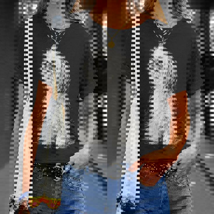 シーズー 犬 グラフィック ペット イラスト シーズー Tシャツ 彼女への贈り物