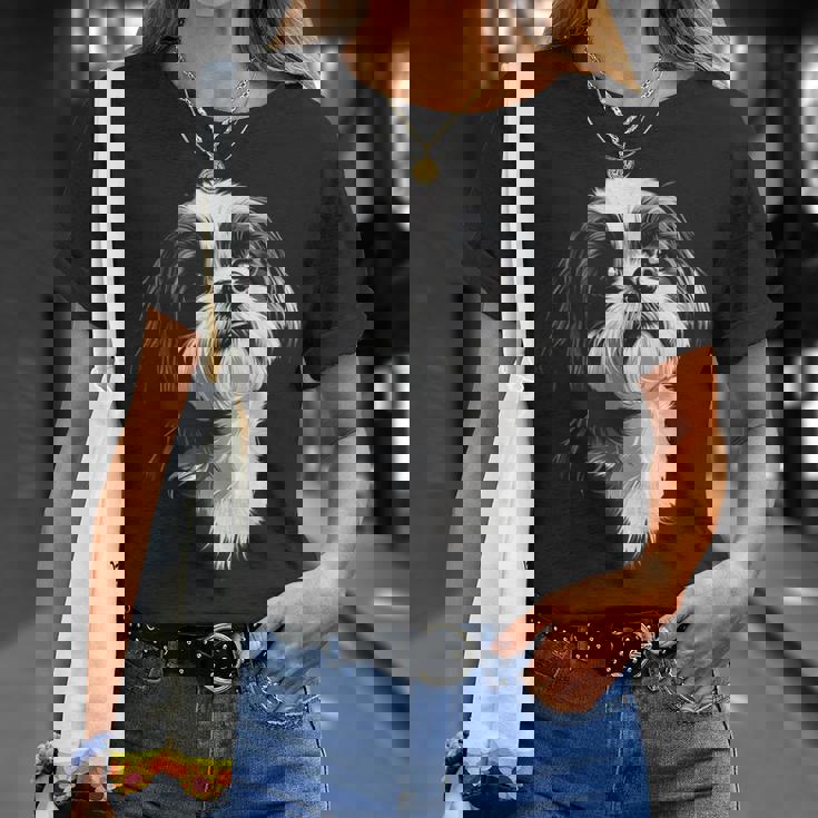 シーズー 犬 モチーフ ペット イラスト シーズー Tシャツ 彼女への贈り物