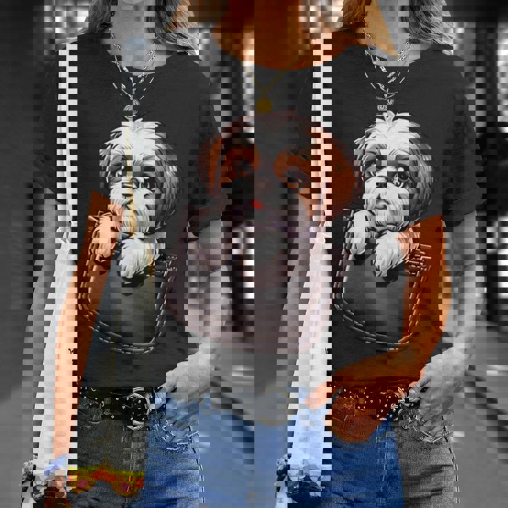 シーズーインポケット シーズー犬好き Tシャツ 彼女への贈り物