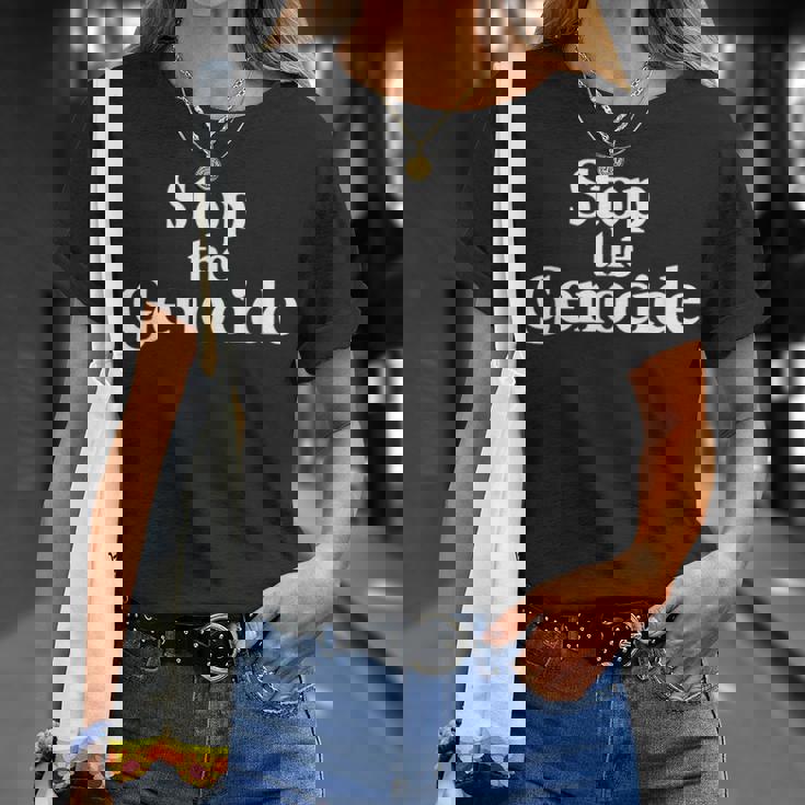 ジェノサイドを止めろ Tシャツ 彼女への贈り物