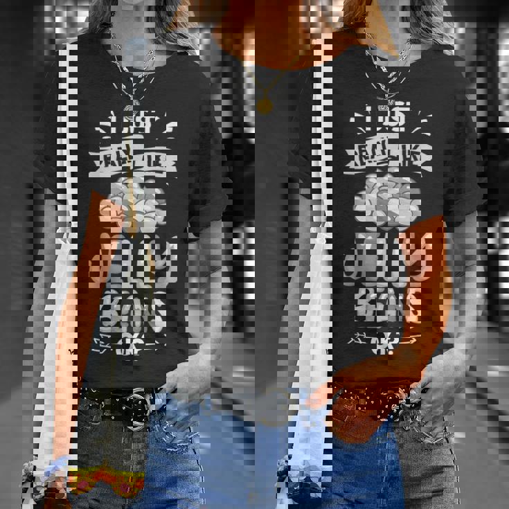 ジェリービーンファニーキャンディかわいいおやつ Tシャツ 彼女への贈り物