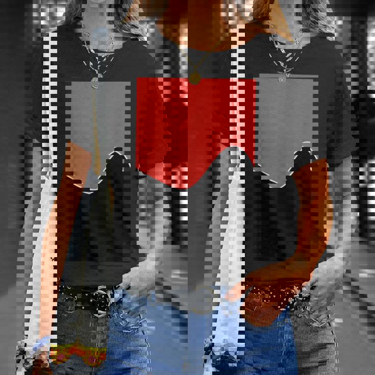 ジオメトリック ツートーン ウェーブ パターン カーミン ピンクとブラック Tシャツ 彼女への贈り物