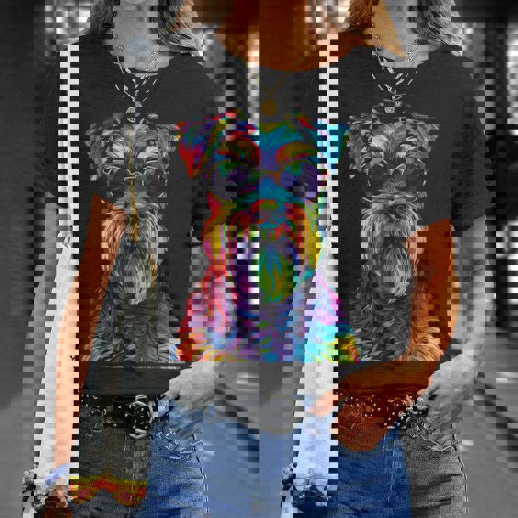 ジャイアントシュナウザー愛好家 ポップアート 面白い ジャイアントシュナウザー 犬 Tシャツ 彼女への贈り物