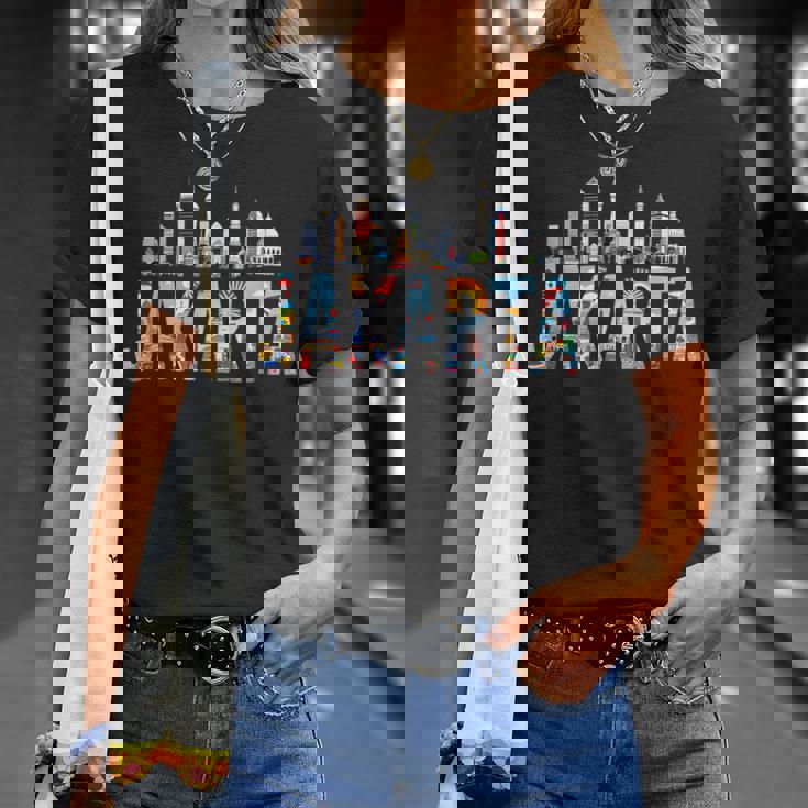 ジャカルタ旅行 インドネシア アウトフィット バケーション ジャカルタ Tシャツ 彼女への贈り物