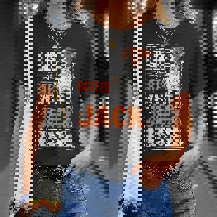 ジャック・ラッセル・テリア 犬所有者へのギフト Tシャツ 彼女への贈り物