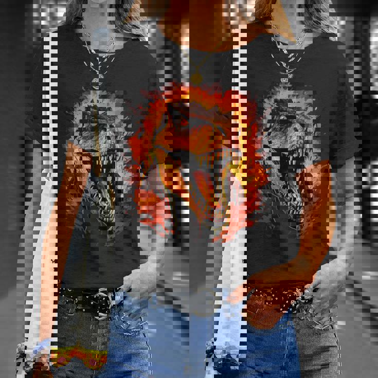 ジュラシックワールド ティラノサウルスレックス 恐竜の肖像画 Tシャツ 彼女への贈り物