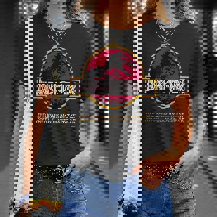 ジュラシック・ワールド Jurassic Parkpixel Tシャツ 彼女への贈り物