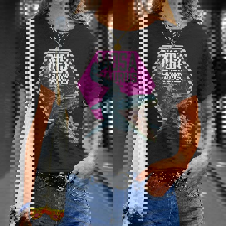 ジュラシック・ワールド Mosasaurus Data Tシャツ 彼女への贈り物