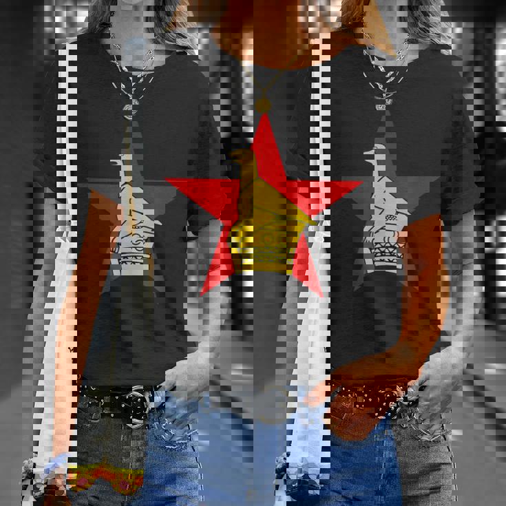 ジンバブエ ソープストーン バードフラッグ Tシャツ 彼女への贈り物