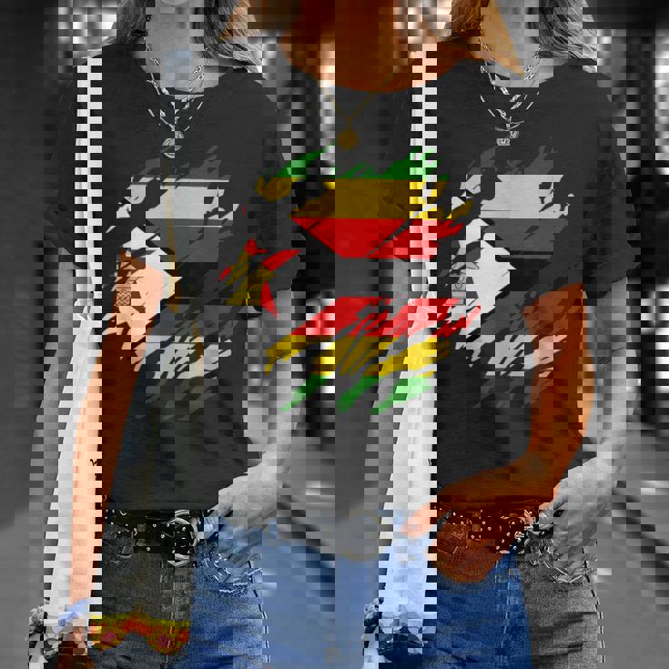 ジンバブエの旗ジンバブエ Tシャツ 彼女への贈り物