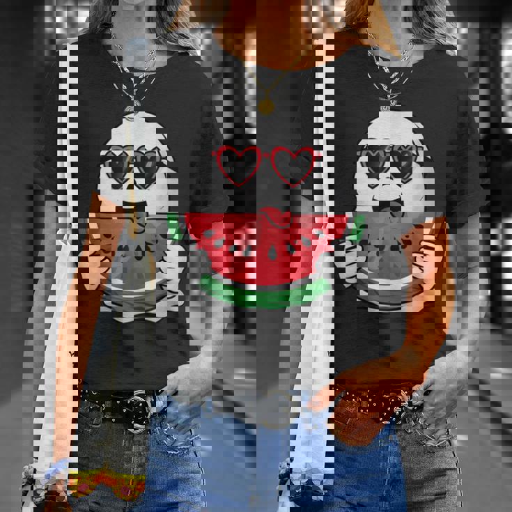 スイカを食べるかわいい幽霊 サマーウィーン ハロウィンコスチューム Tシャツ 彼女への贈り物