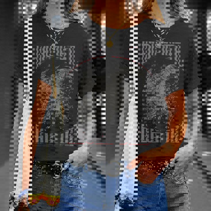 スカル＆バフォメット ヘビーメタル Tシャツ 彼女への贈り物