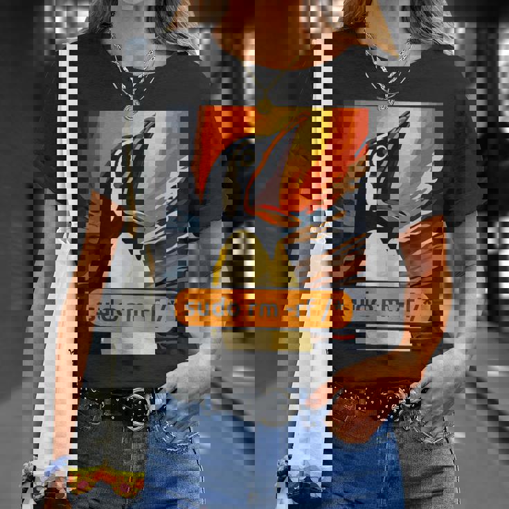 スクリーミング・タックス Linuxudo Rm-Rf Tシャツ 彼女への贈り物