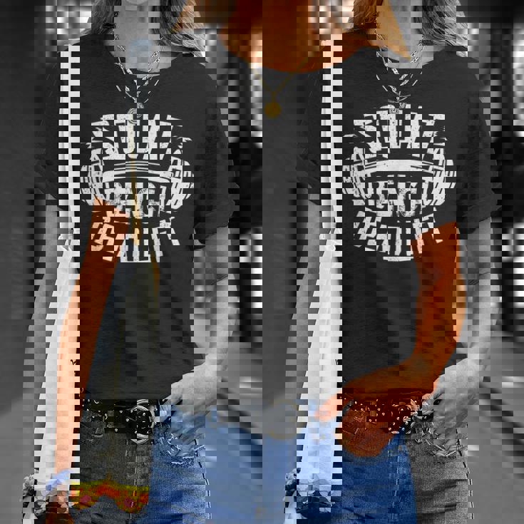 スクワット・ベンチプレス・デッドリフト・パワーリフティング Tシャツ 彼女への贈り物