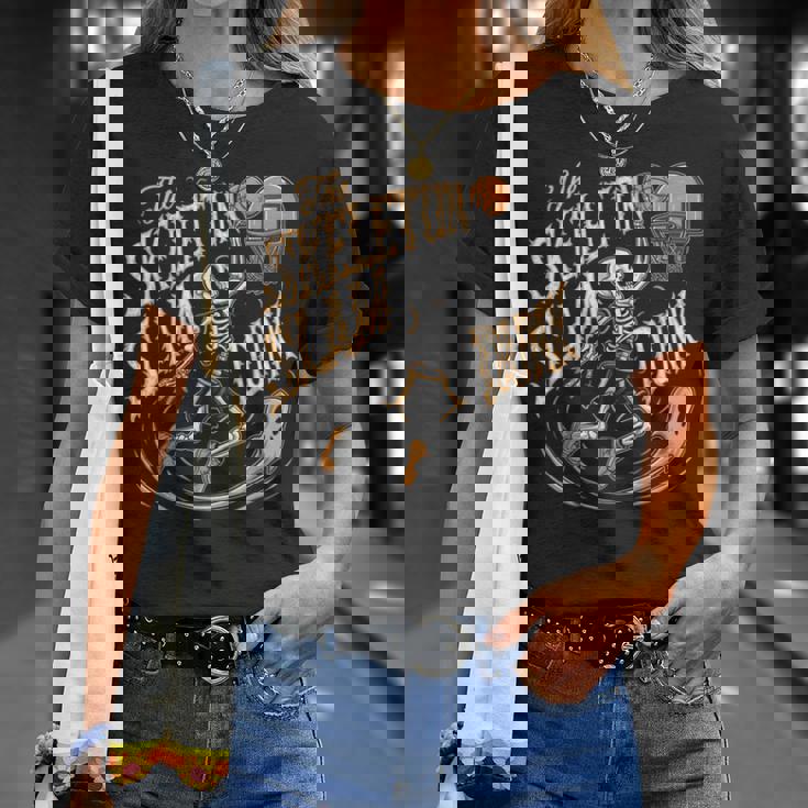 スケルトンスラムダンク 怖いバスケットボール ハロウィン Tシャツ 彼女への贈り物
