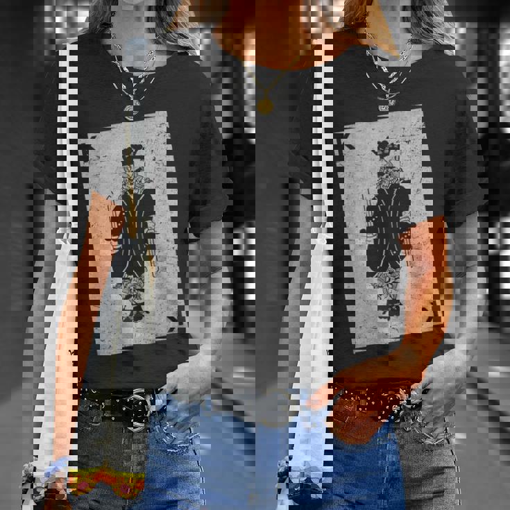 スケルトントランプキングギャンブル死神 Tシャツ 彼女への贈り物