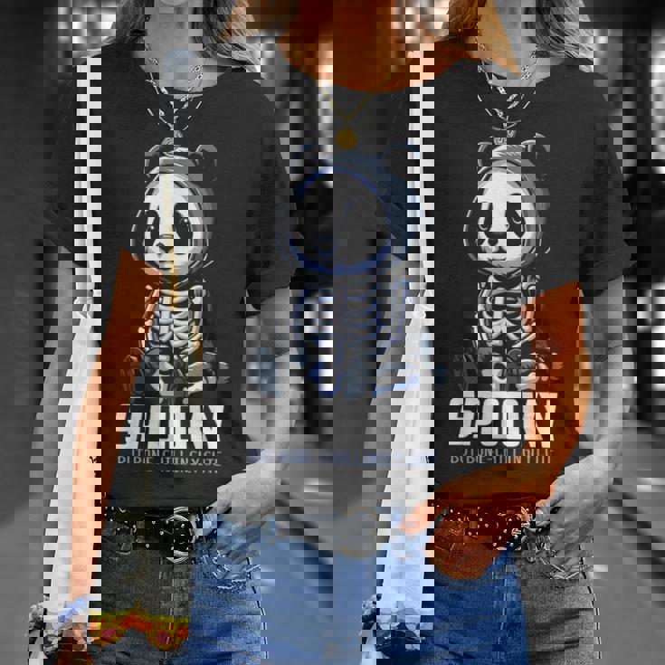 スケルトンパンダ 不気味なパンダベア Tシャツ 彼女への贈り物