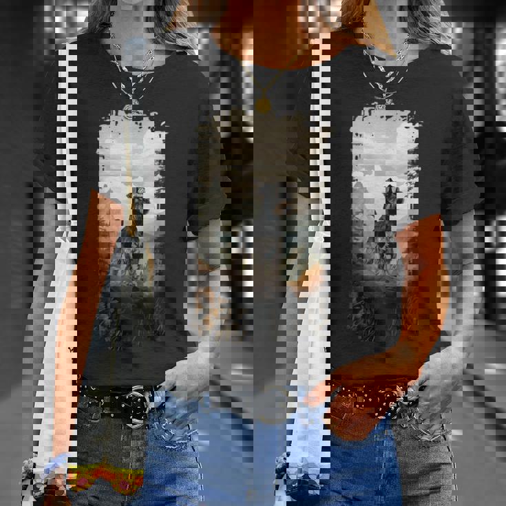 スタンダード シュナウザー マウンテン 肉球デザイン 犬 お母さん お父さん Tシャツ 彼女への贈り物