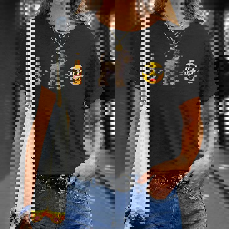 スタンダードシュナウザー ビールドッグダッドハッピーメンペットラバー Tシャツ 彼女への贈り物