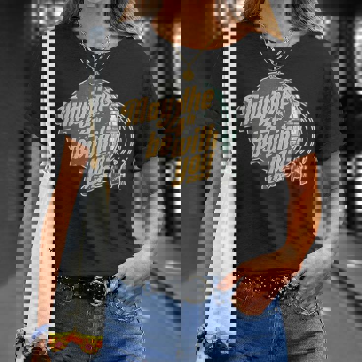 スター・ウォーズの日 May The 4Th Be With You 2025 デス・スター レトロ Tシャツ 彼女への贈り物