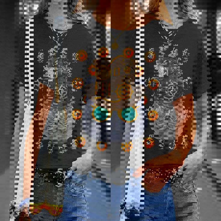 スチームパンク ブリティッシュショートヘア 中世 ビクトリア朝 スチームパワー Tシャツ 彼女への贈り物