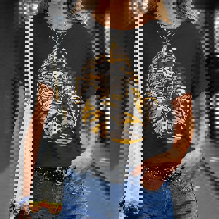 スチームパンクロボットサソリ アーティスティックグラフィック Tシャツ 彼女への贈り物