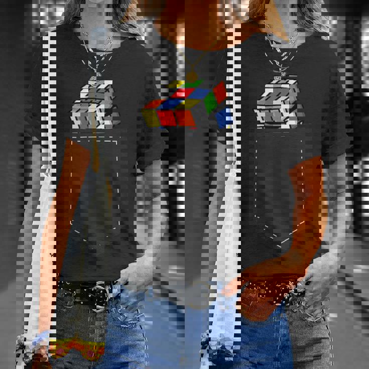 スピードキューブパズル キューブキューブポケットキューブ Tシャツ 彼女への贈り物