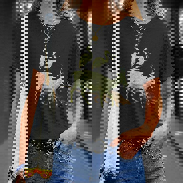 スプーンビルズとヤギの庭 地上の喜びの庭 Tシャツ 彼女への贈り物