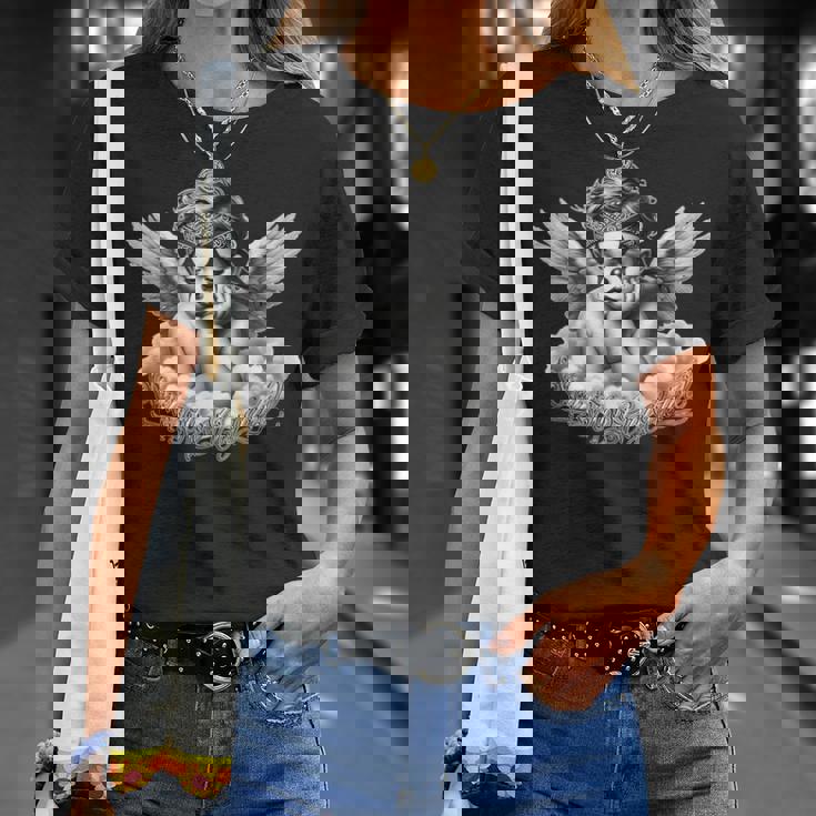 スマイルは後で泣いてエンジェルチョロチョーラタトゥーチカノsmile Now Cry Later Tシャツ 彼女への贈り物