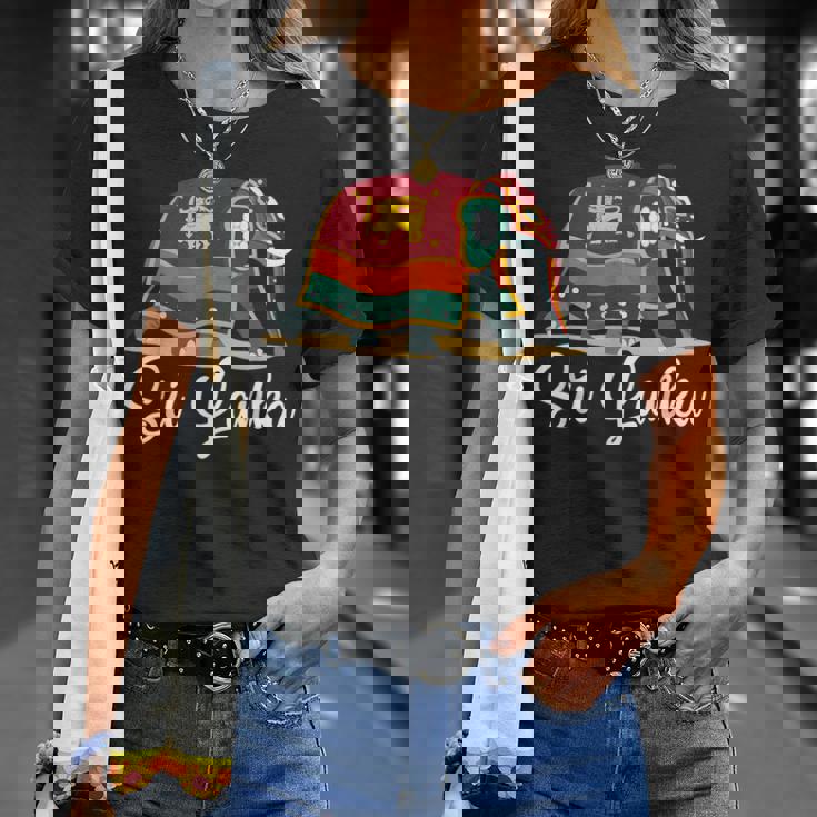 スリランカの国旗と友情 Tシャツ 彼女への贈り物