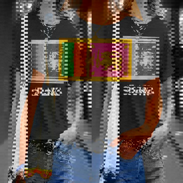 スリランカ国旗tシャツ Tシャツ 彼女への贈り物