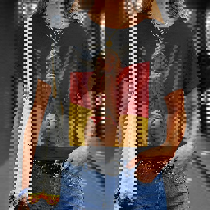 セクシーガールグラフィックtシャツ 「セクシーピンナップガール&ドイツ国旗」 Tシャツ 彼女への贈り物