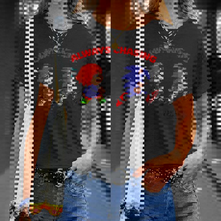ソニック×れじぇくん Always Chasing L Tシャツ 彼女への贈り物