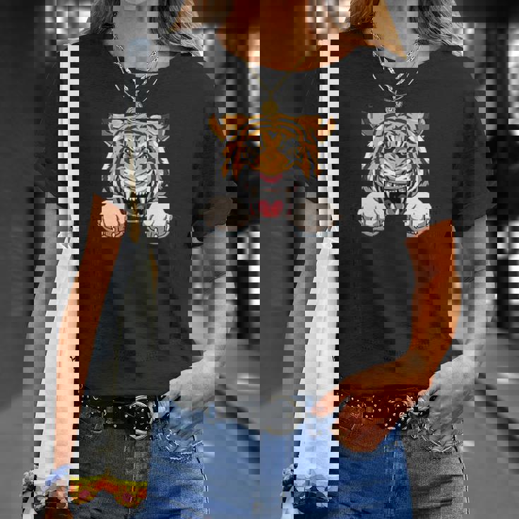 タイガーポケット タイガーインポケットタイガー のぞき見トラ カミングアウト Tシャツ 彼女への贈り物